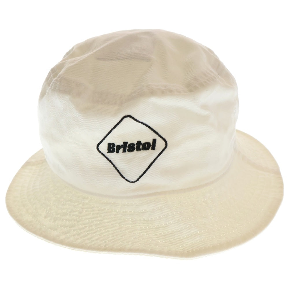 F.C.R.B./F.C.Real Bristol/FCRB(エフシーアールビー/エフシーレアルブリストル) ロゴ刺繍 コットンバケットハット 帽子 ホワイト FCRB-150031