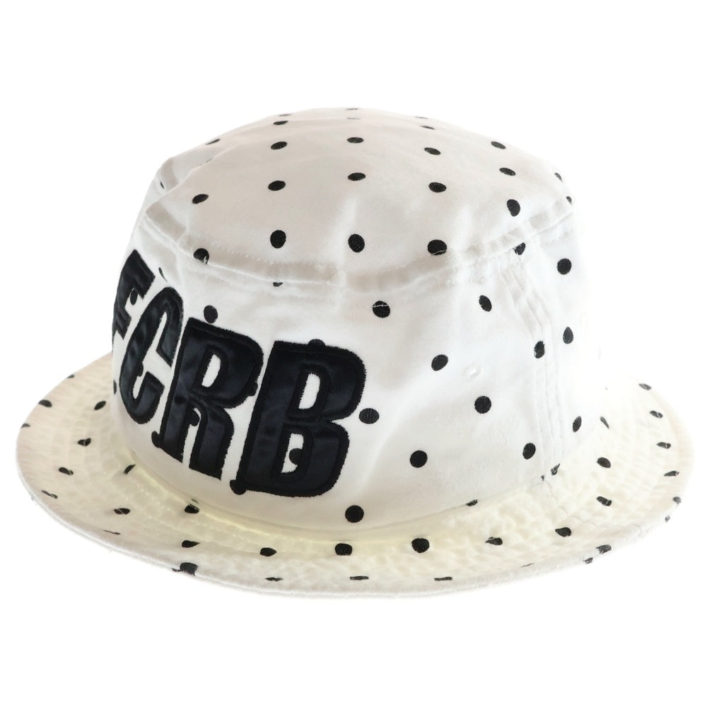 F.C.R.B./F.C.Real Bristol/FCRB(エフシーアールビー/エフシーレアルブリストル) 15AW DOT HAT ロゴ刺繍 ドット柄 コットンバケットハット 帽子 ホワイト FCRB-156027
