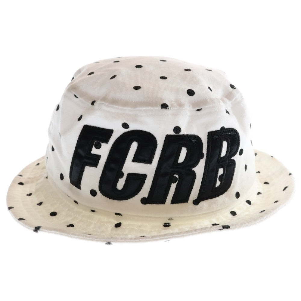 F.C.R.B./F.C.Real Bristol/FCRB(エフシーアールビー/エフシーレアルブリストル) 15AW DOT HAT ロゴ刺繍 ドット柄 コットンバケットハット 帽子 ホワイト FCRB-156027