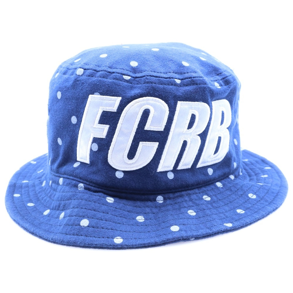F.C.R.B./F.C.Real Bristol/FCRB(エフシーアールビー/エフシーレアルブリストル) 15AW DOT HAT ロゴ刺繍 ドット柄 コットンバケットハット 帽子 ネイビー FCRB-156027
