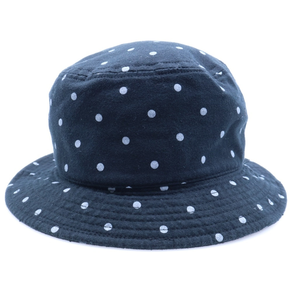 F.C.R.B./F.C.Real Bristol/FCRB(エフシーアールビー/エフシーレアルブリストル) 15AW DOT HAT ロゴ刺繍 ドット柄 コットンバケットハット 帽子 ブラック FCRB-156027