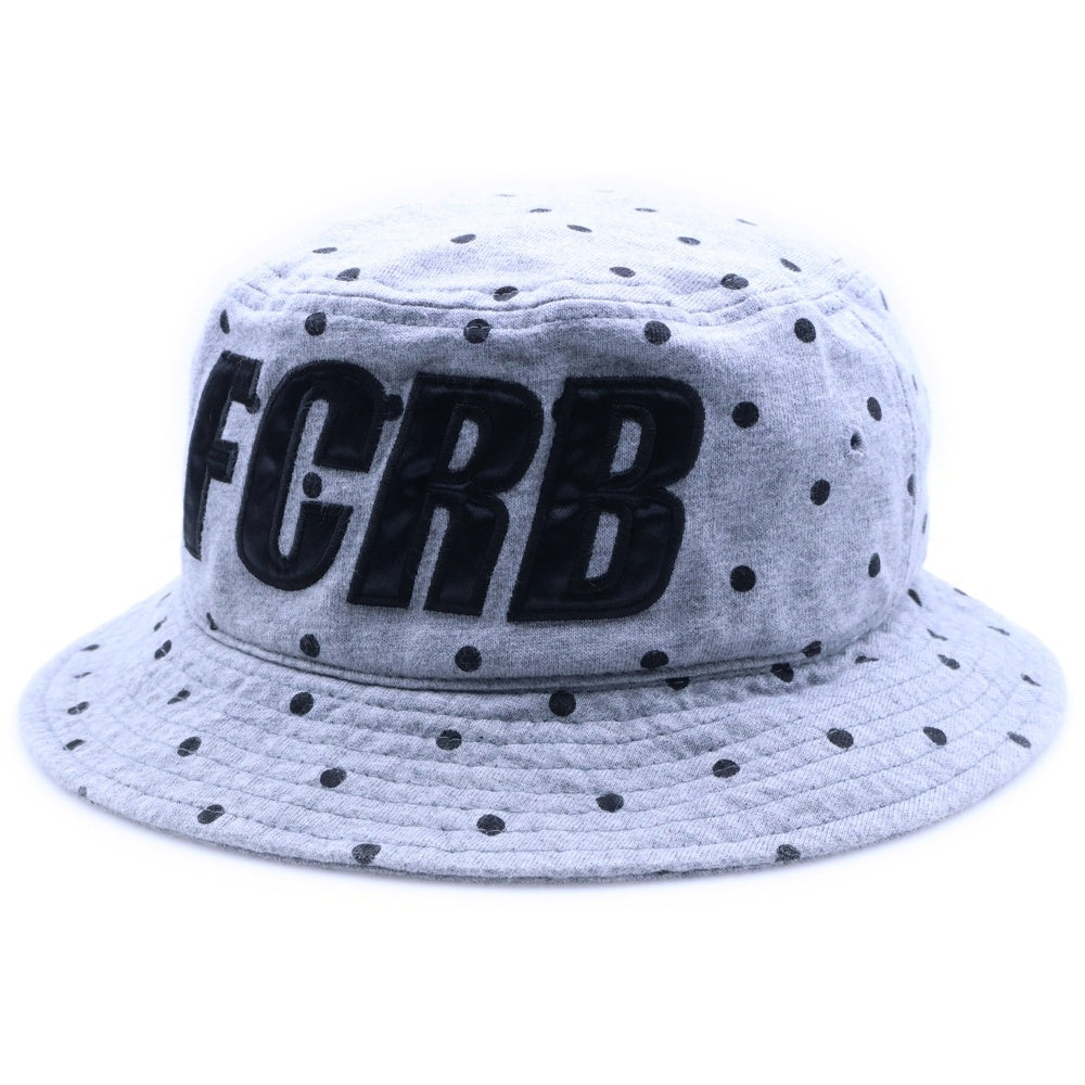 F.C.R.B./F.C.Real Bristol/FCRB(エフシーアールビー/エフシーレアルブリストル) 15AW DOT HAT ロゴ刺繍 ドット柄 コットンバケットハット 帽子 グレー FCRB-156027