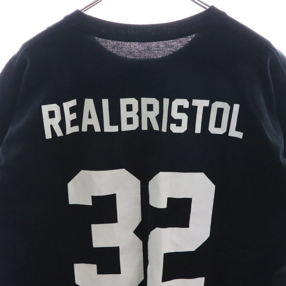 F.C.R.B./F.C.Real Bristol/FCRB(エフシーアールビー/エフシーレアルブリストル) 14AW NUMBERING TEE バックナンバリングプリントTシャツ 半袖クルーネックカットソー ブラック FCRB-145002