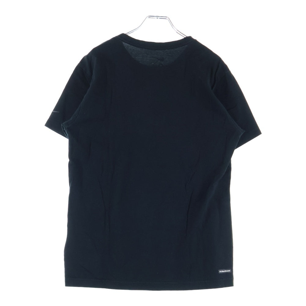 F.C.R.B./F.C.Real Bristol/FCRB(エフシーアールビー/エフシーレアルブリストル) ×NIKE ナイキ フロントロゴワッペン刺繍Tシャツ 半袖クルーネックカットソー ブラック 615035-010