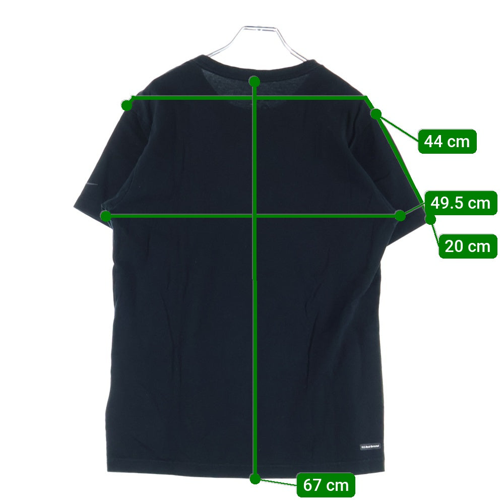 F.C.R.B./F.C.Real Bristol/FCRB(エフシーアールビー/エフシーレアルブリストル) ×NIKE ナイキ フロントロゴワッペン刺繍Tシャツ 半袖クルーネックカットソー ブラック 615035-010