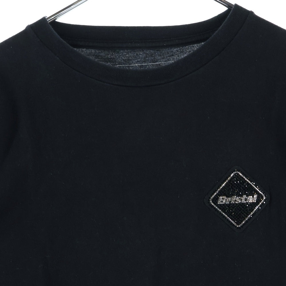 F.C.R.B./F.C.Real Bristol/FCRB(エフシーアールビー/エフシーレアルブリストル) ロゴラメ加工Tシャツ 半袖クルーネックカットソー ブラック FCRB-145011