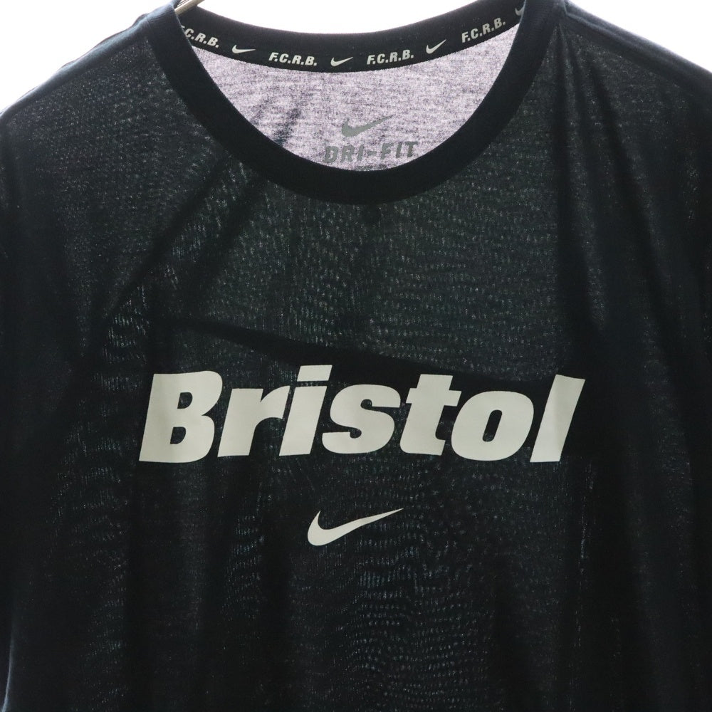 F.C.R.B./F.C.Real Bristol/FCRB(エフシーアールビー/エフシーレアルブリストル) 16SS ×NIKE DRI-FIT AUTENTIC SWOOTH TEE ナイキ ドライフィット フロントロゴプリント半袖Tシャツ 823131-010