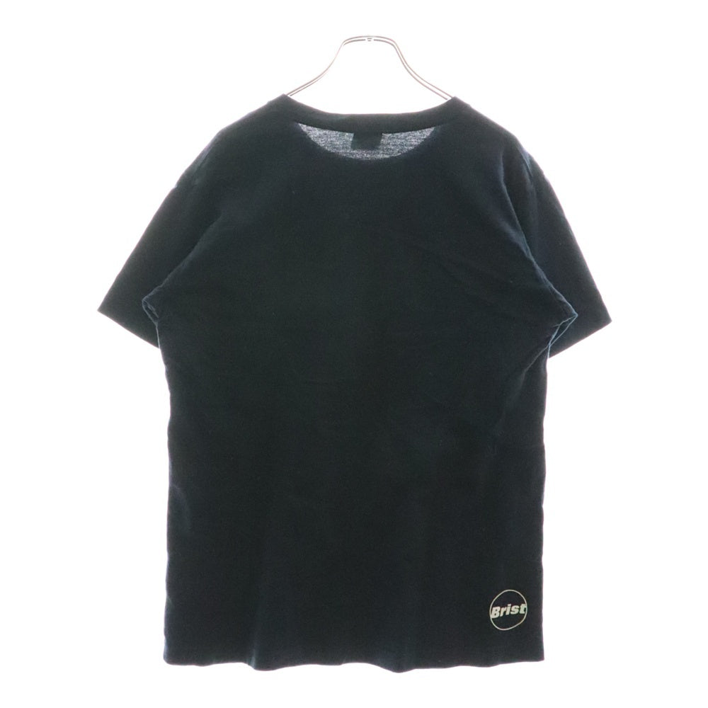 F.C.R.B./F.C.Real Bristol/FCRB(エフシーアールビー/エフシーレアルブリストル) ×NIKE ナイキ フロントスウッシュロゴプリントTシャツ 半袖クルーネックカットソー ネイビー 389769