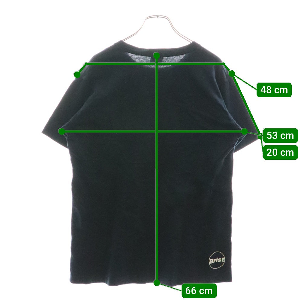 F.C.R.B./F.C.Real Bristol/FCRB(エフシーアールビー/エフシーレアルブリストル) ×NIKE ナイキ フロントスウッシュロゴプリントTシャツ 半袖クルーネックカットソー ネイビー 389769