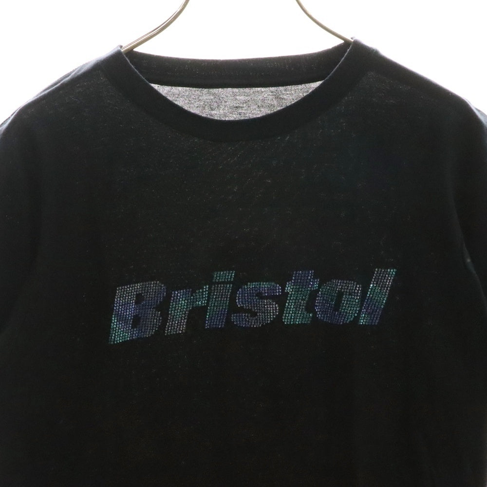 F.C.R.B./F.C.Real Bristol/FCRB(エフシーアールビー/エフシーレアルブリストル) フラントラメロゴTシャツ 半袖クルーネックカットソー ブラック FCRB-140011
