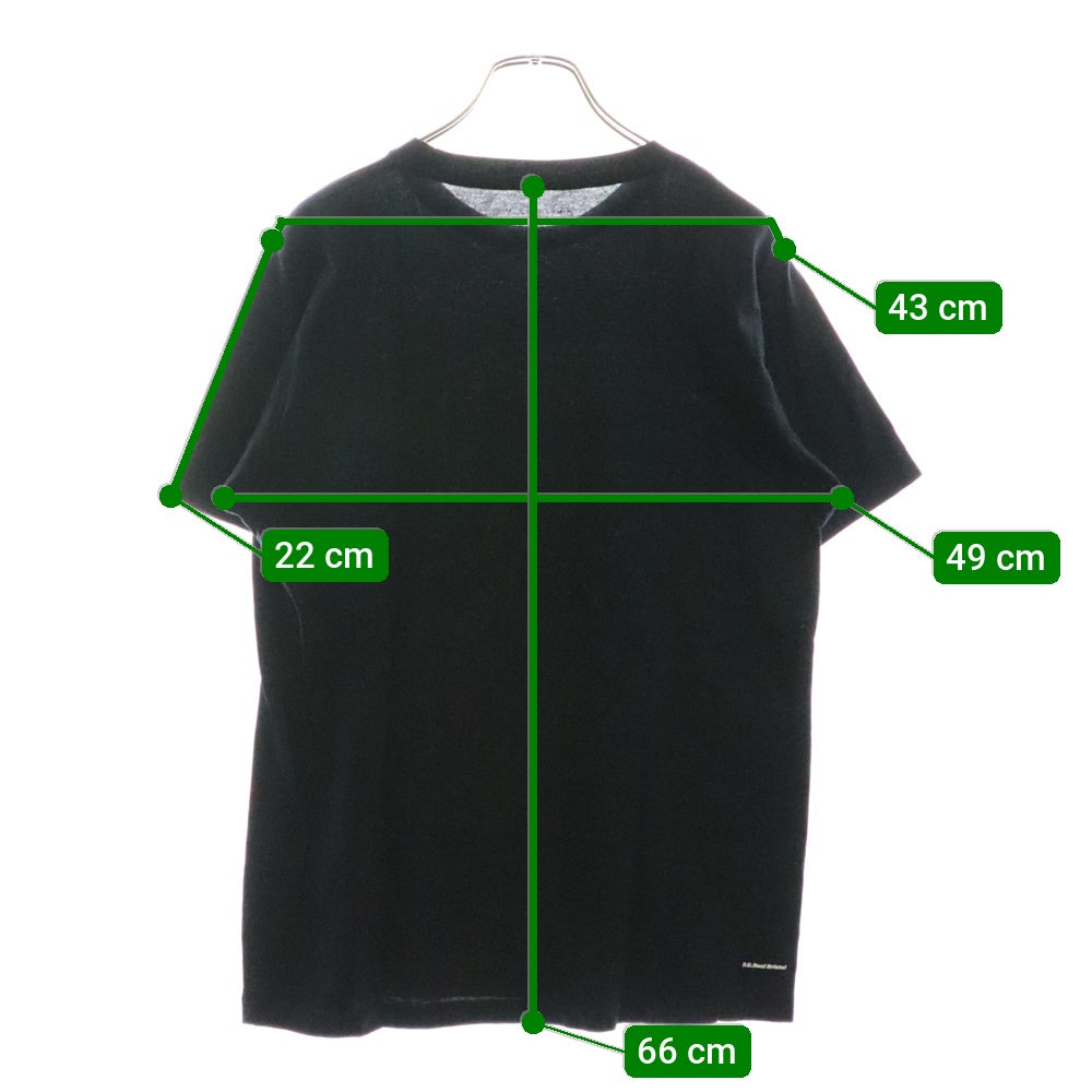 F.C.R.B./F.C.Real Bristol/FCRB(エフシーアールビー/エフシーレアルブリストル) フラントラメロゴTシャツ 半袖クルーネックカットソー ブラック FCRB-140011