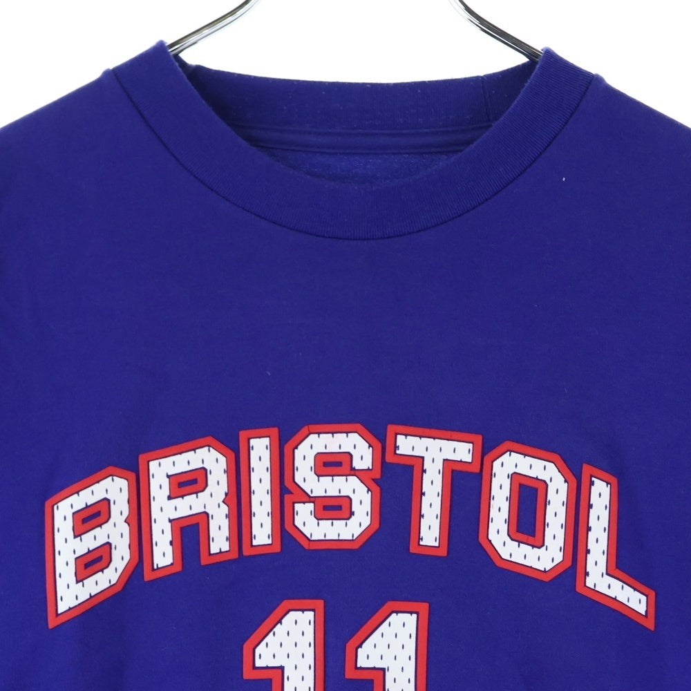 F.C.R.B./F.C.Real Bristol/FCRB(エフシーアールビー/エフシーレアルブリストル) ×NIKE ナイキ フロントナンバリングロゴTシャツ 半袖クルーネックカットソー ブルー