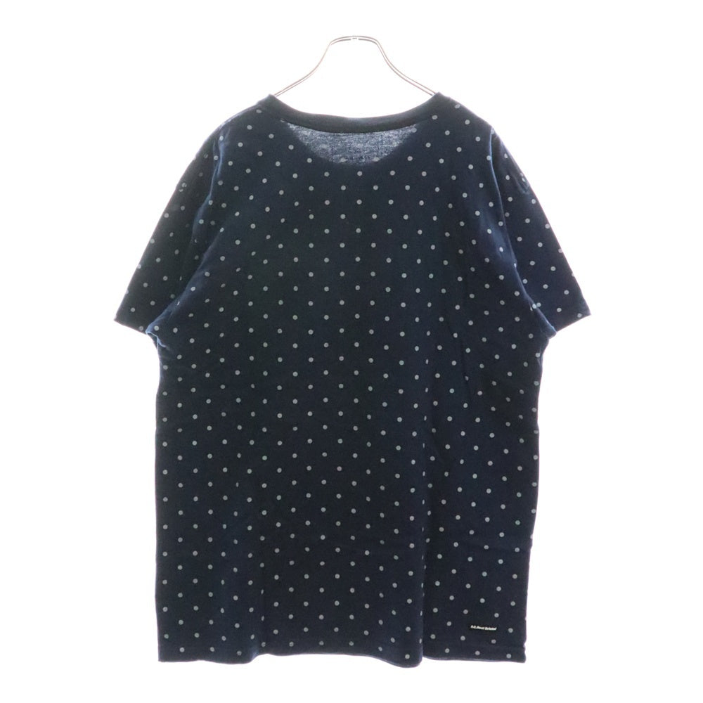 F.C.R.B./F.C.Real Bristol/FCRB(エフシーアールビー/エフシーレアルブリストル) 15AW DOT TEE ナイキ ドット柄 ロゴワッペン刺繍Tシャツ 半袖クルーネックカットソー ネイビー FCRB-156026