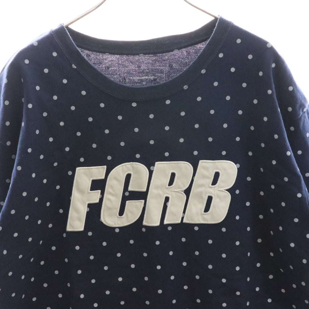 F.C.R.B./F.C.Real Bristol/FCRB(エフシーアールビー/エフシーレアルブリストル) 15AW DOT TEE ナイキ ドット柄 ロゴワッペン刺繍Tシャツ 半袖クルーネックカットソー ネイビー FCRB-156026
