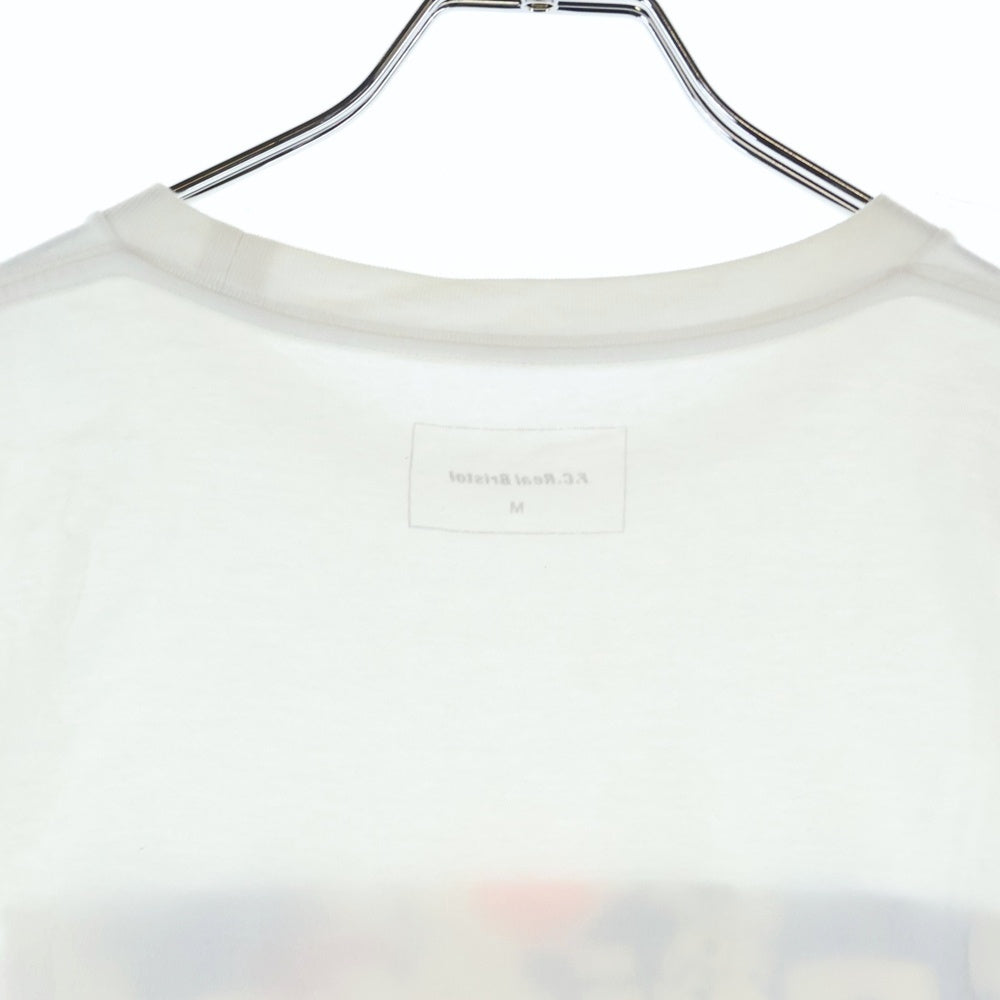 F.C.R.B./F.C.Real Bristol/FCRB(エフシーアールビー/エフシーレアルブリストル) 15SS SPLATTER BOX LOGO TEE スプラッターロゴプリントTシャツ 半袖クルーネックカットソー ホワイト FCRB-156000