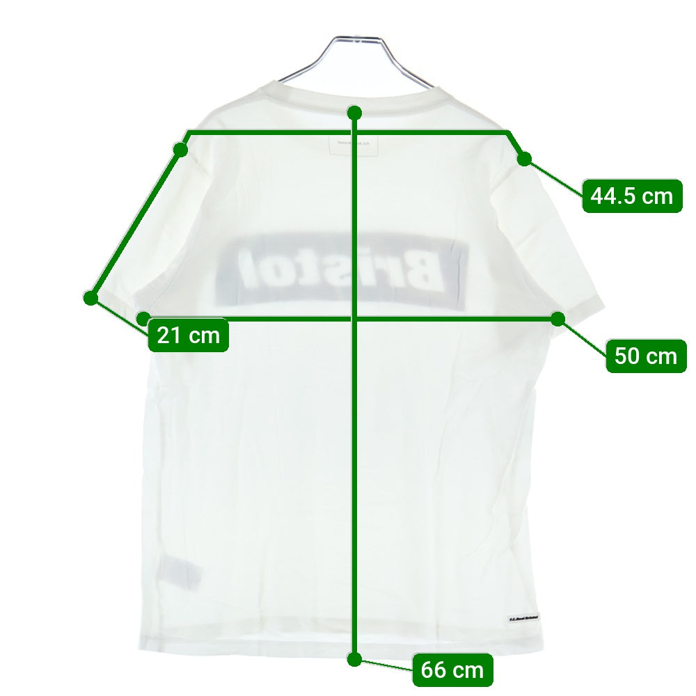 F.C.R.B./F.C.Real Bristol/FCRB(エフシーアールビー/エフシーレアルブリストル) 14SS CAMOUFLAGE BOX LOGO TEE カモフラ柄 ボックスロゴTシャツ 半袖クルーネックカットソー ホワイト FCRB-140012