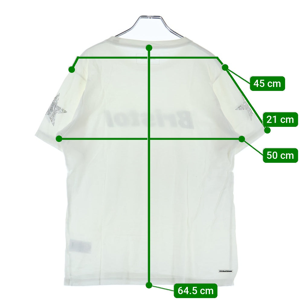 F.C.R.B./F.C.Real Bristol/FCRB(エフシーアールビー/エフシーレアルブリストル) フロントラメロゴTシャツ 半袖クルーネックカットソー ホワイト FCRB-145010