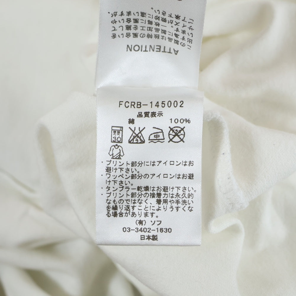 F.C.R.B./F.C.Real Bristol/FCRB(エフシーアールビー/エフシーレアルブリストル) 14AW NUMBERING TEE バックナンバリングプリントTシャツ 半袖クルーネックカットソー ホワイト FCRB-145002