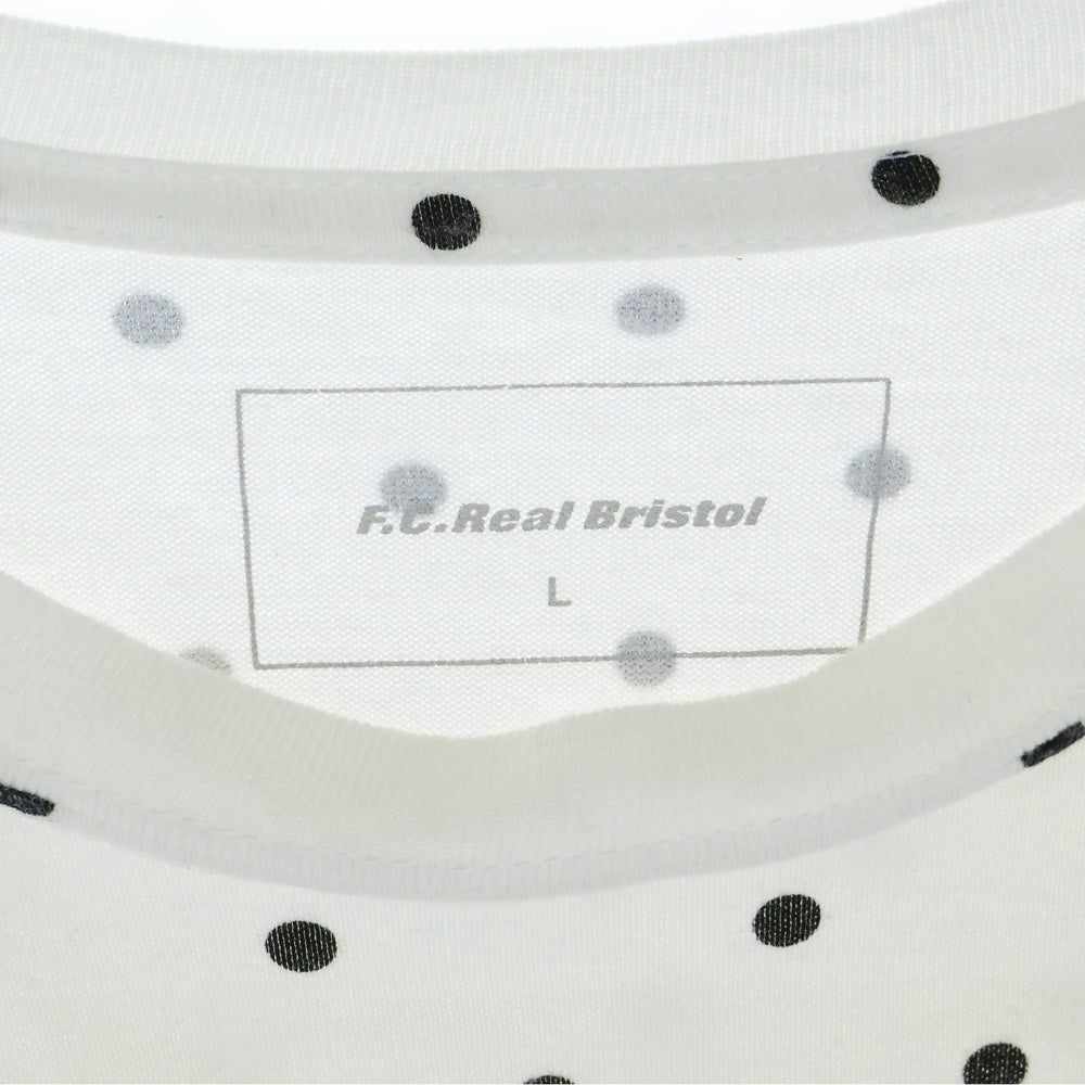 F.C.R.B./F.C.Real Bristol/FCRB(エフシーアールビー/エフシーレアルブリストル) 15AW DOT TEE ナイキ ドット柄 ロゴワッペン刺繍Tシャツ 半袖クルーネックカットソー ホワイト FCRB-156026