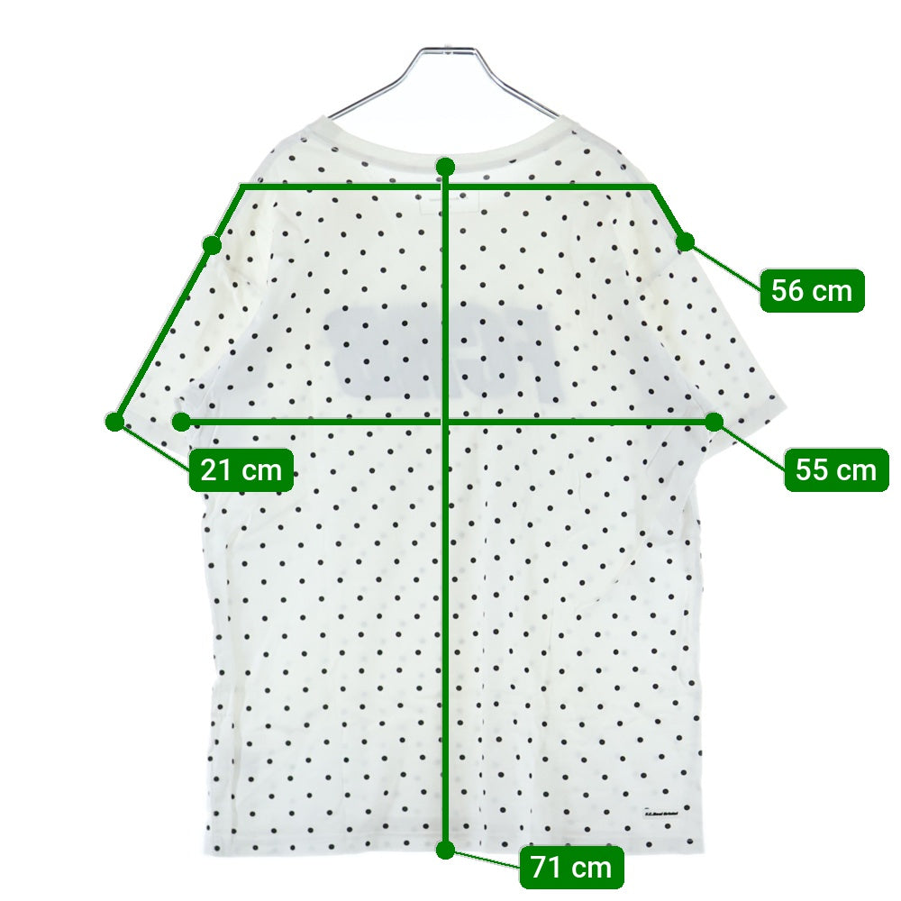 F.C.R.B./F.C.Real Bristol/FCRB(エフシーアールビー/エフシーレアルブリストル) 15AW DOT TEE ナイキ ドット柄 ロゴワッペン刺繍Tシャツ 半袖クルーネックカットソー ホワイト FCRB-156026
