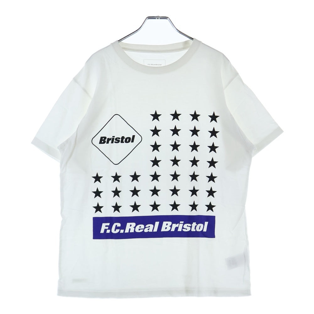 F.C.R.B./F.C.Real Bristol/FCRB(エフシーアールビー/エフシーレアルブリストル) 17SS STAR TEE スタープリントTシャツ 半袖クルーネックカットソー ホワイト FCRB-170053