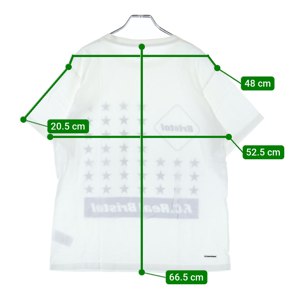 F.C.R.B./F.C.Real Bristol/FCRB(エフシーアールビー/エフシーレアルブリストル) 17SS STAR TEE スタープリントTシャツ 半袖クルーネックカットソー ホワイト FCRB-170053