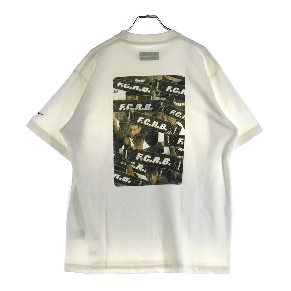 F.C.R.B./F.C.Real Bristol/FCRB(エフシーアールビー/エフシーレアルブリストル) ×NIKE ナイキ バックイラストプリントTシャツ 半袖クルーネックカットソー ホワイト
