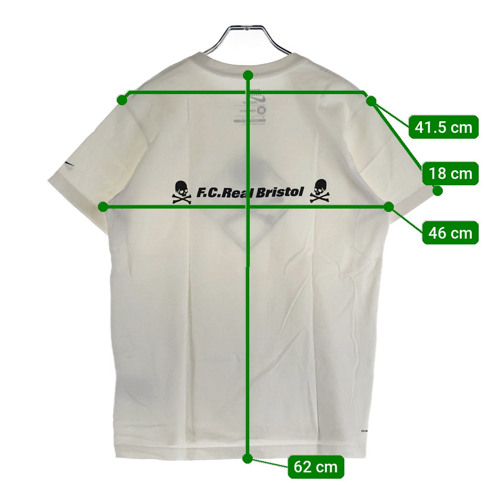 F.C.R.B./F.C.Real Bristol/FCRB(エフシーアールビー/エフシーレアルブリストル) ×NIKE ×MASTERMIND ナイキ マスターマインド 両面プリントTシャツ 半袖クルーネックカットソー ホワイト 556083-100