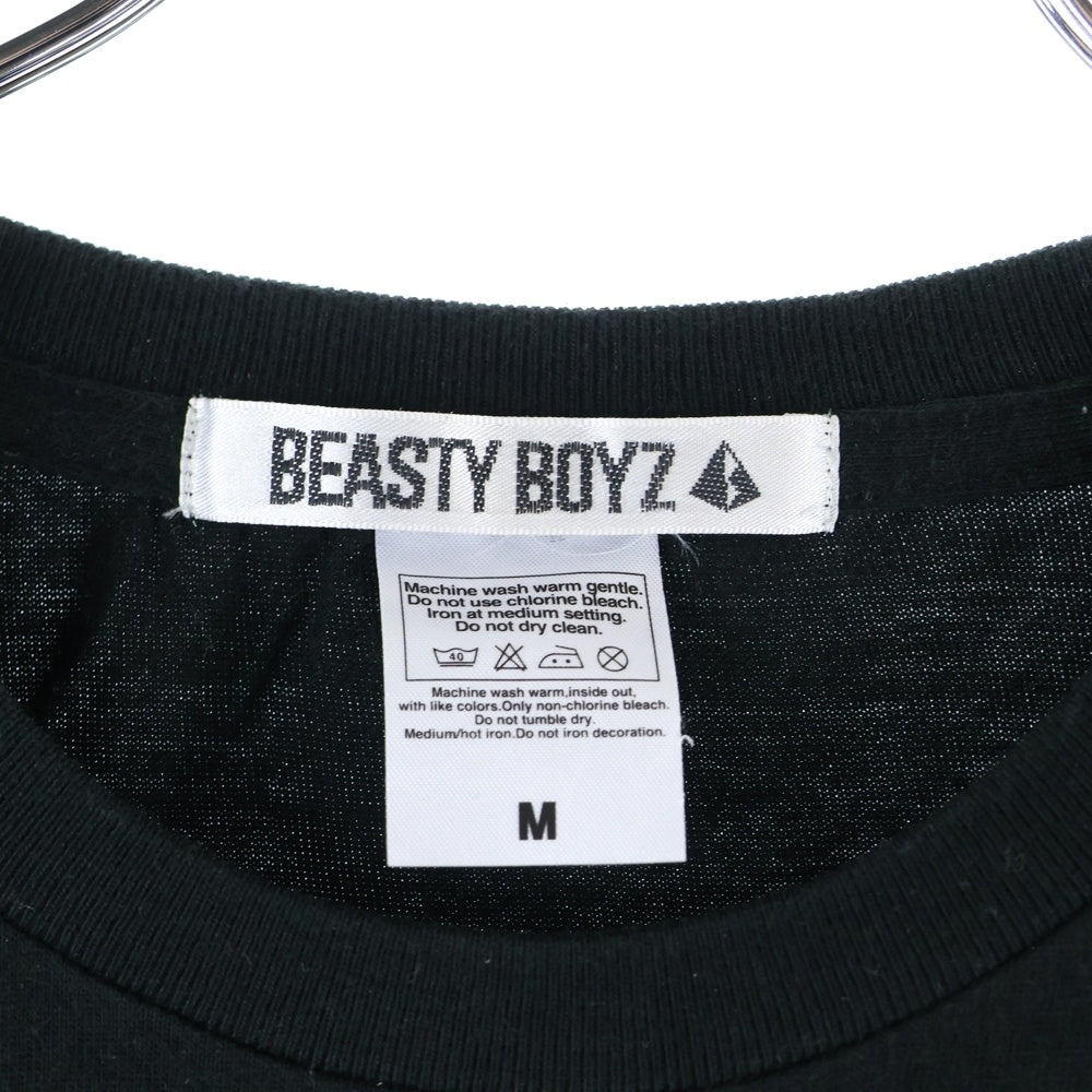 F.C.R.B./F.C.Real Bristol/FCRB(エフシーアールビー/エフシーレアルブリストル) ×BEASTY BOYZ GYM TEE ビースティーボーイズ 両面プリントTシャツ 半袖クルーネックカットソー ブラック BB1620-TS02