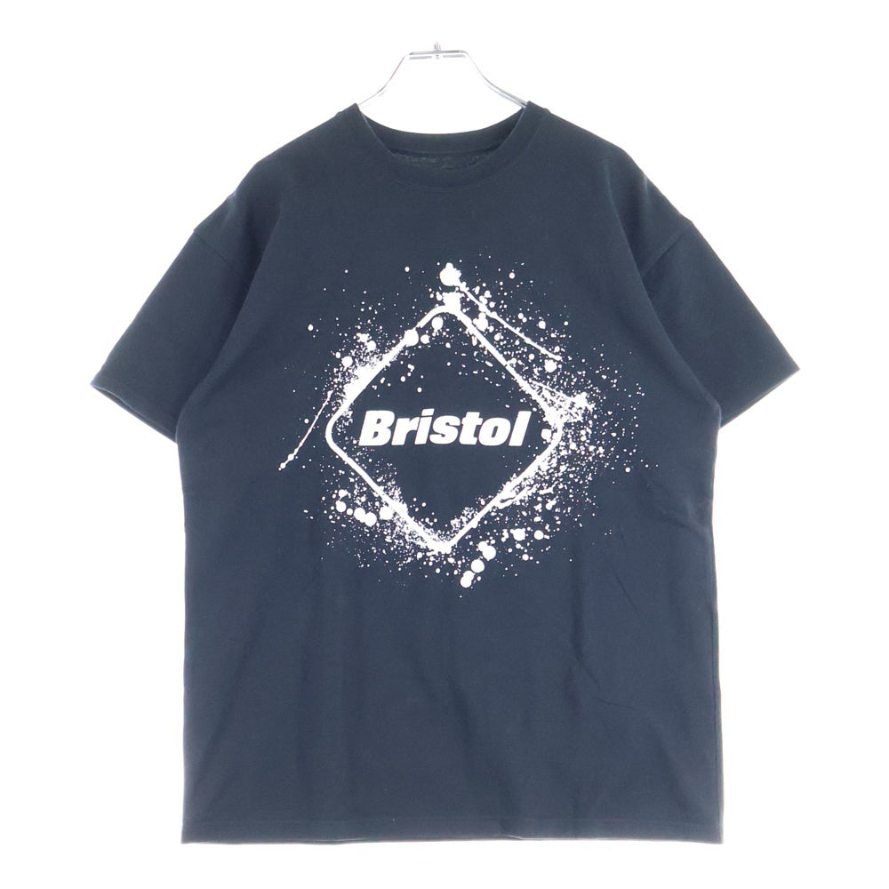 F.C.R.B./F.C.Real Bristol/FCRB(エフシーアールビー/エフシーレアルブリストル) 16SS STENCIL EMBLEM TEE ステンシル エンブレムロゴTシャツ 半袖クルーネックカットソー ブラック FCRB-167062