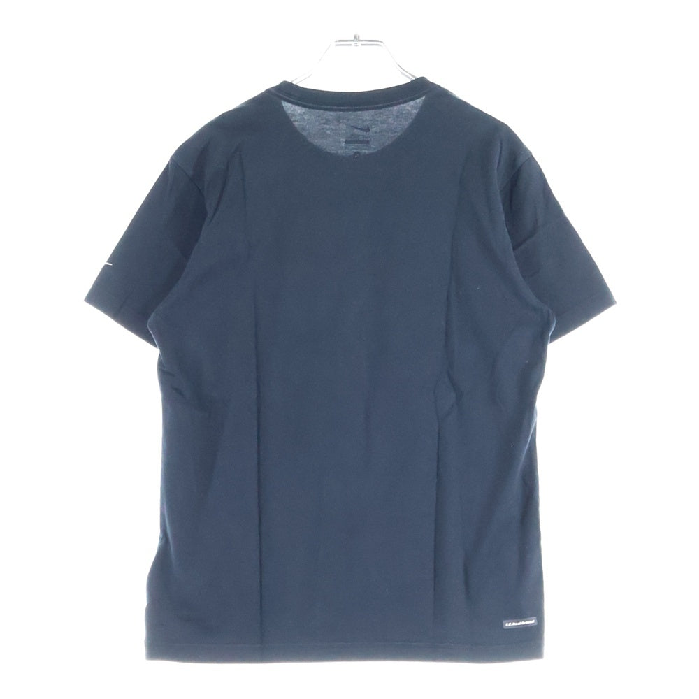 F.C.R.B./F.C.Real Bristol/FCRB(エフシーアールビー/エフシーレアルブリストル) カモ柄 フロントロゴプリントTシャツ 半袖クルーネックカットソー ブラック 640479-010