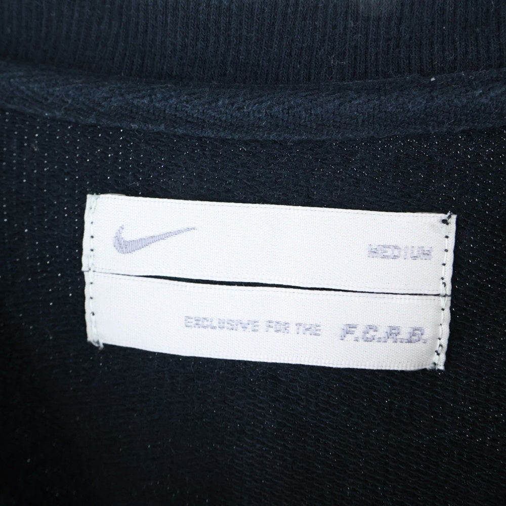 F.C.R.B./F.C.Real Bristol/FCRB(エフシーアールビー/エフシーレアルブリストル) ×NIKE ナイキ スウッシュ フロントロゴプリントTシャツ 半袖クルーネックカットソー ブラック/ゴールド 396331-011