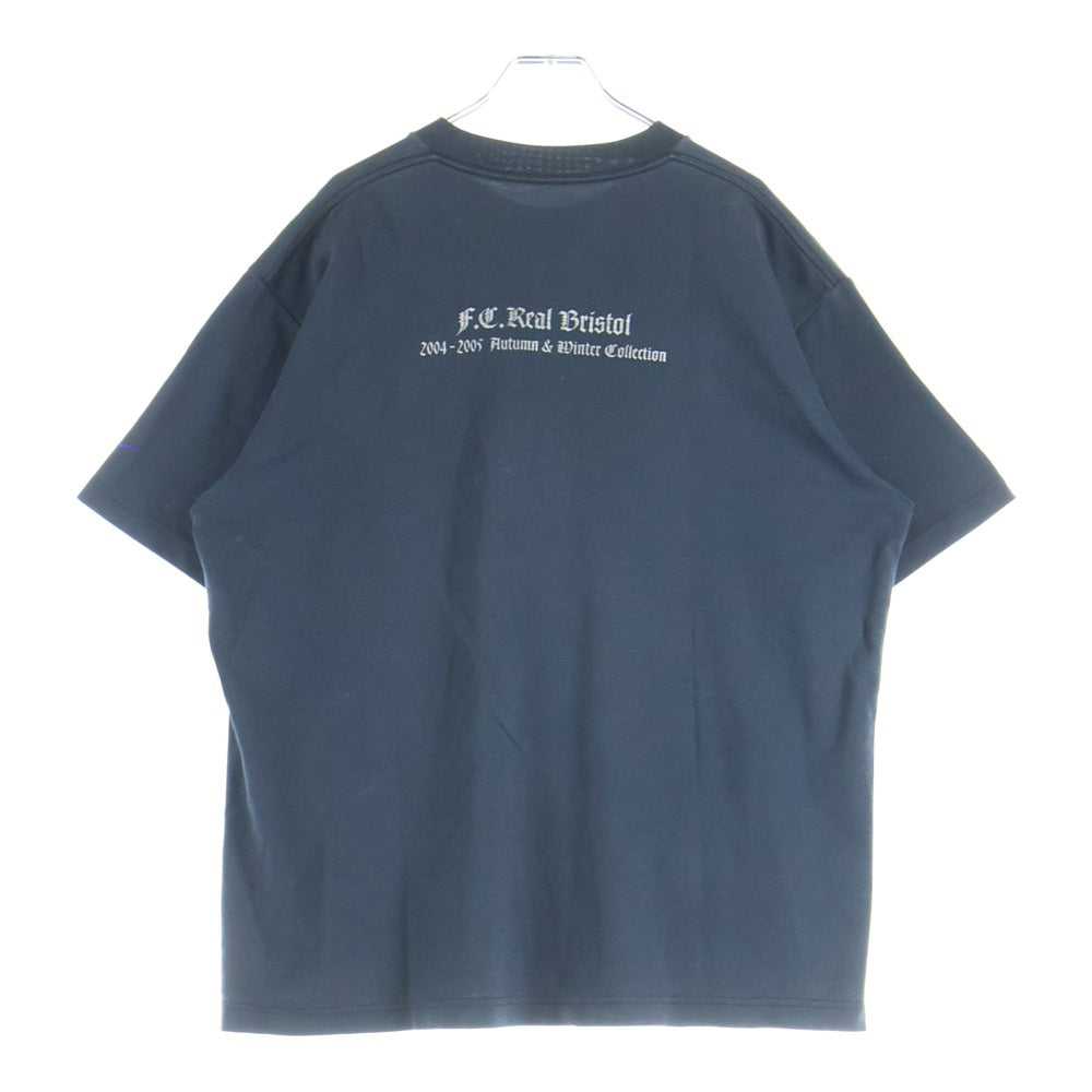 F.C.R.B./F.C.Real Bristol/FCRB(エフシーアールビー/エフシーレアルブリストル) ×NIKE 04AW REAL BLACKS ULTRAS TEE ナイキ フロントスカルプリント半袖Tシャツ