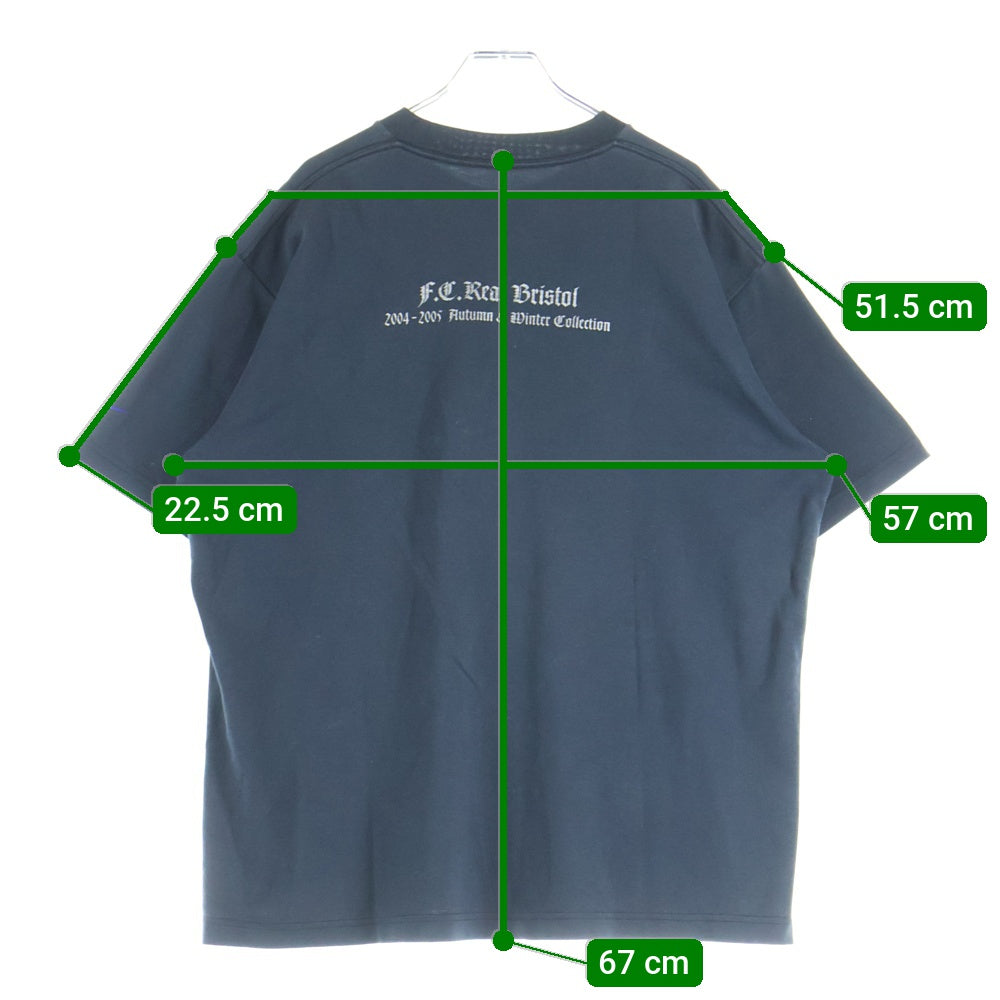 F.C.R.B./F.C.Real Bristol/FCRB(エフシーアールビー/エフシーレアルブリストル) ×NIKE 04AW REAL BLACKS ULTRAS TEE ナイキ フロントスカルプリント半袖Tシャツ