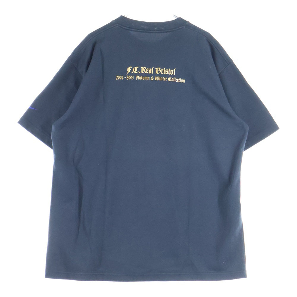 F.C.R.B./F.C.Real Bristol/FCRB(エフシーアールビー/エフシーレアルブリストル) ×NIKE 04AW REAL BLACKS ULTRAS TEE ナイキ フロントスカルプリント半袖Tシャツ