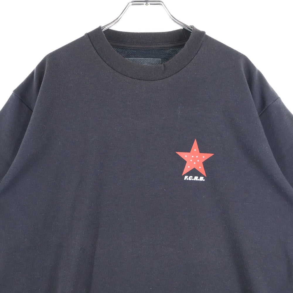 F.C.R.B./F.C.Real Bristol/FCRB(エフシーアールビー/エフシーレアルブリストル) ×NIKE ナイキ フロント胸スターロゴプリントTシャツ 半袖クルーネックカットソー ブラック
