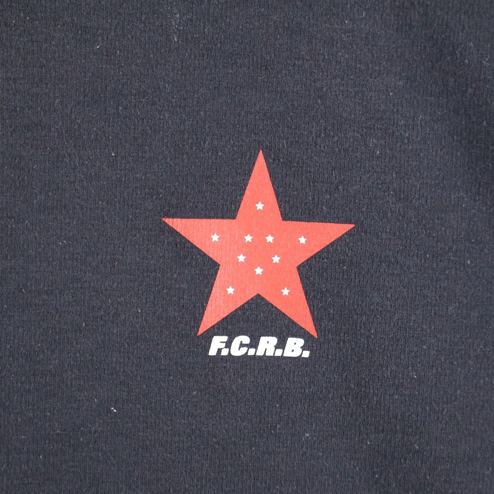 F.C.R.B./F.C.Real Bristol/FCRB(エフシーアールビー/エフシーレアルブリストル) ×NIKE ナイキ フロント胸スターロゴプリントTシャツ 半袖クルーネックカットソー ブラック