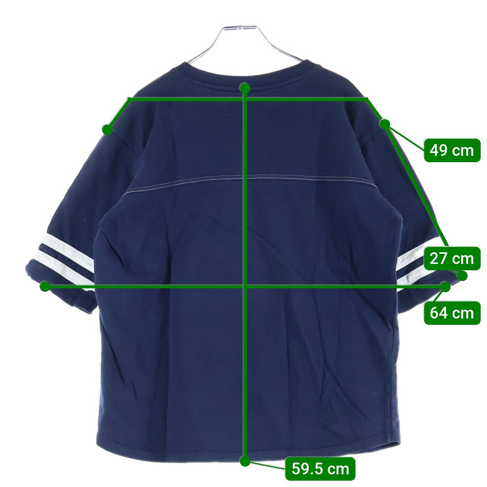 F.C.R.B./F.C.Real Bristol/FCRB(エフシーアールビー/エフシーレアルブリストル) カレッジロゴプリント 半袖スウェットトレーナー ネイビー 319027