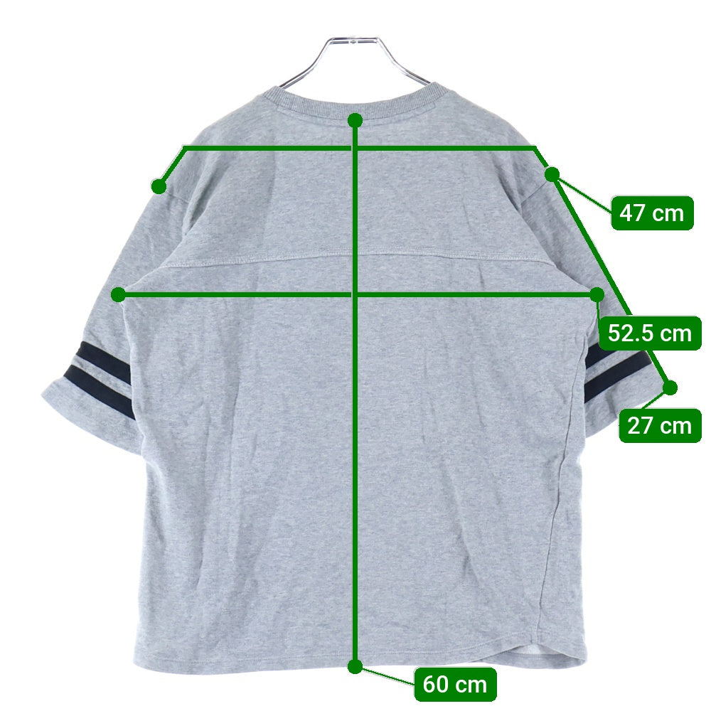 F.C.R.B./F.C.Real Bristol/FCRB(エフシーアールビー/エフシーレアルブリストル) カレッジロゴプリント 半袖スウェットトレーナー グレー 319027