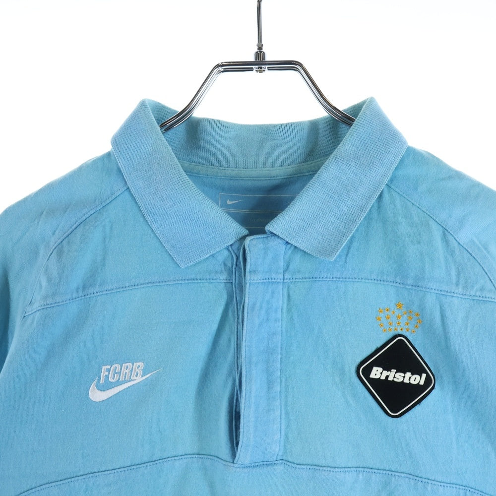 F.C.R.B./F.C.Real Bristol/FCRB(エフシーアールビー/エフシーレアルブリストル) ×NIKE ナイキ ロゴデザイン 半袖ポロシャツ ブルー 396354
