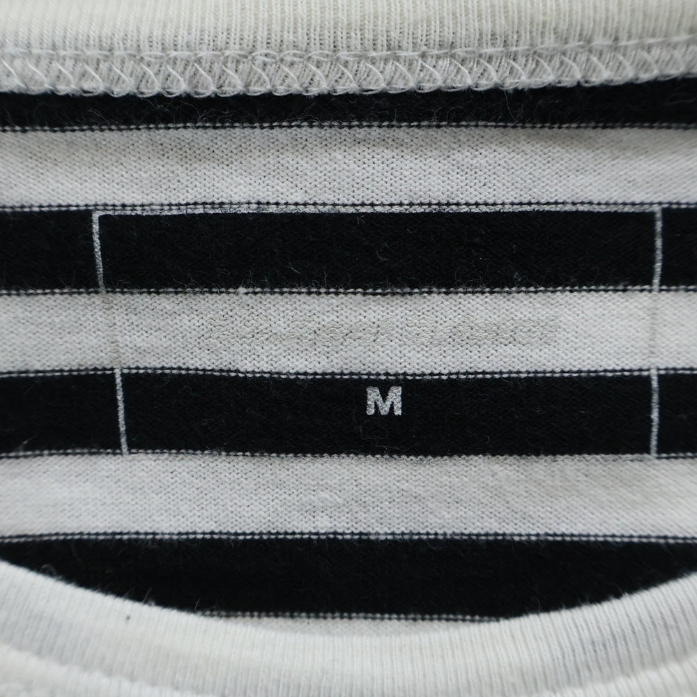 F.C.R.B./F.C.Real Bristol/FCRB(エフシーアールビー/エフシーレアルブリストル) ワッペンロゴデザイン ボーダー クルーネックカットソー 半袖Tシャツ ブラック/ホワイト FCRB-145007