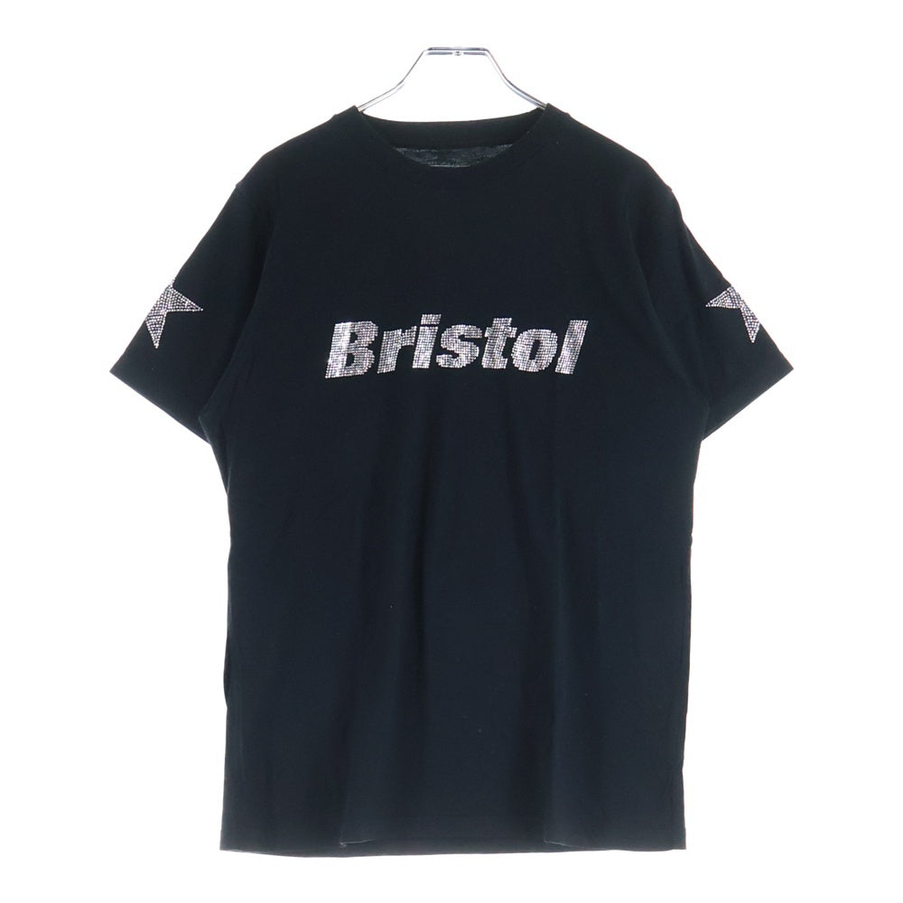F.C.R.B./F.C.Real Bristol/FCRB(エフシーアールビー/エフシーレアルブリストル) フロントラメロゴTシャツ 半袖クルーネックカットソー ブラック FCRB-145010