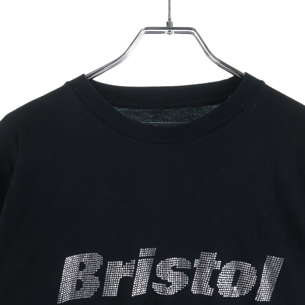 F.C.R.B./F.C.Real Bristol/FCRB(エフシーアールビー/エフシーレアルブリストル) フロントラメロゴTシャツ 半袖クルーネックカットソー ブラック FCRB-145010