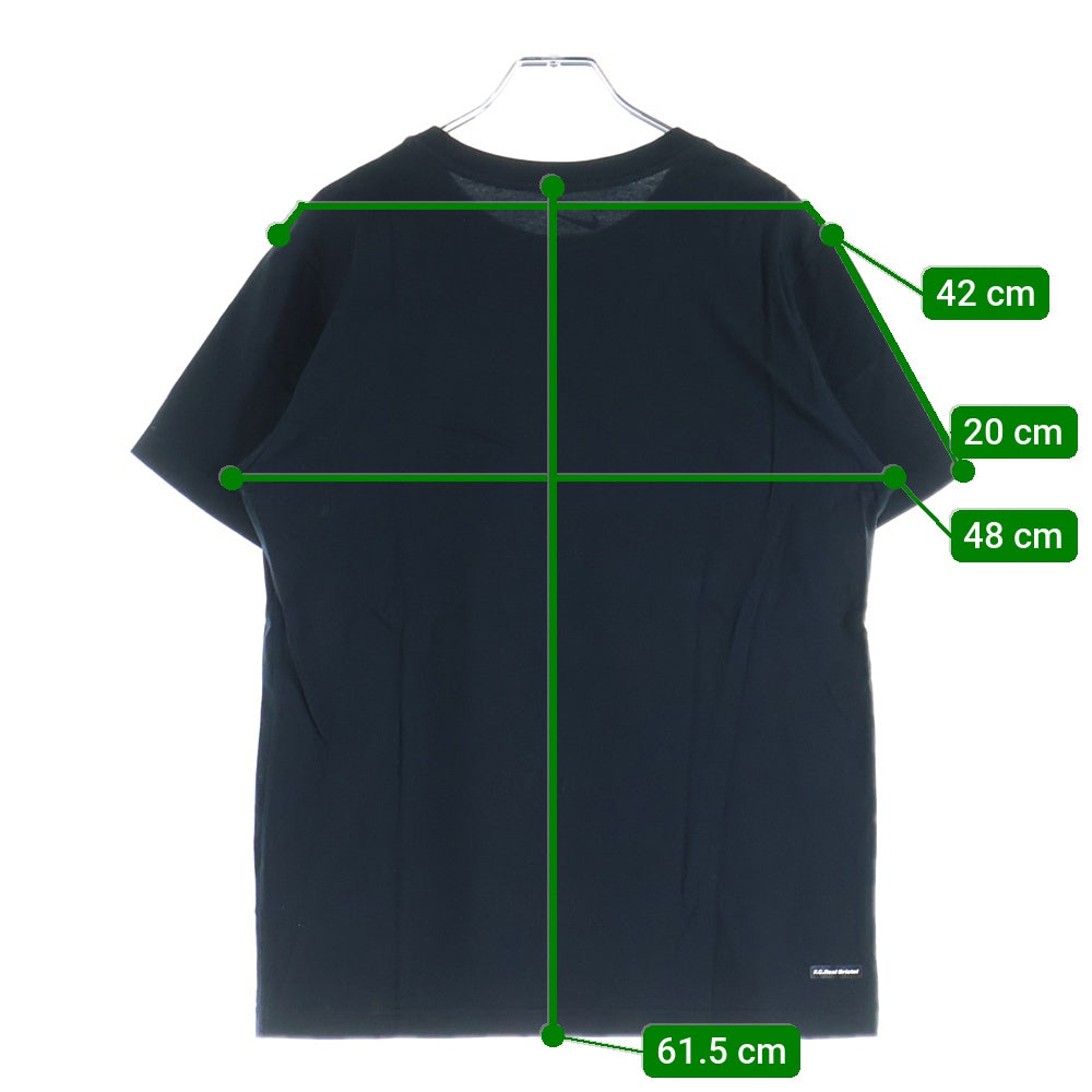 F.C.R.B./F.C.Real Bristol/FCRB(エフシーアールビー/エフシーレアルブリストル) ×NIKE 14AW ナイキ フロントラメロゴプリント 半袖クルーネックカットソー ブラック 707783-010