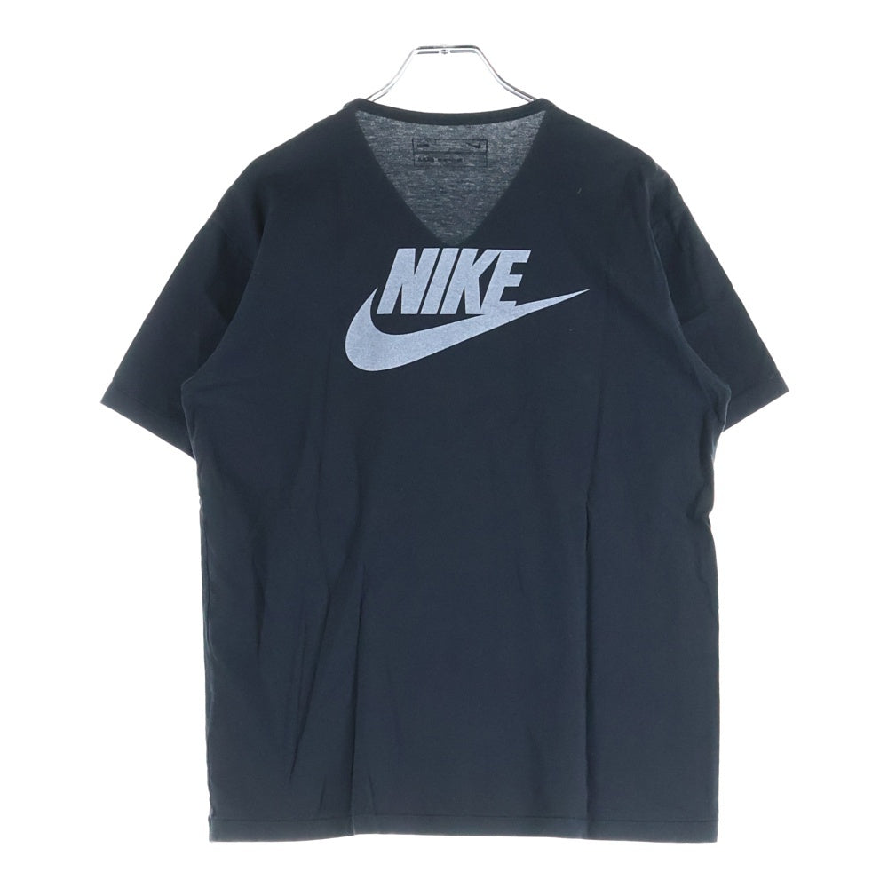 F.C.R.B./F.C.Real Bristol/FCRB(エフシーアールビー/エフシーレアルブリストル) ×NIKE ナイキ バックスウッシュロゴプリントTシャツ 半袖Vネックカットソー ブラック 319136