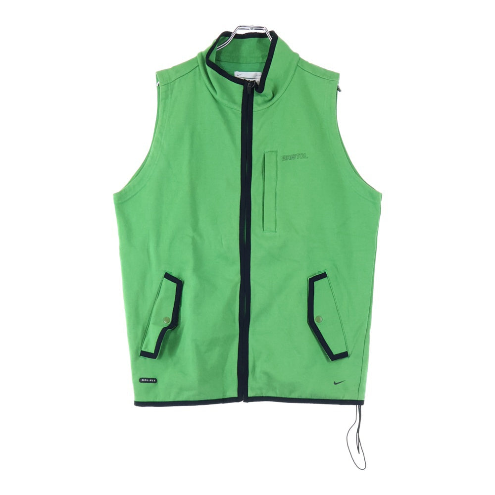 F.C.R.B./F.C.Real Bristol/FCRB(エフシーアールビー/エフシーレアルブリストル) ×NIKE ナイキ 胸ロゴ ジップアップスウェットベスト グリーン 190500