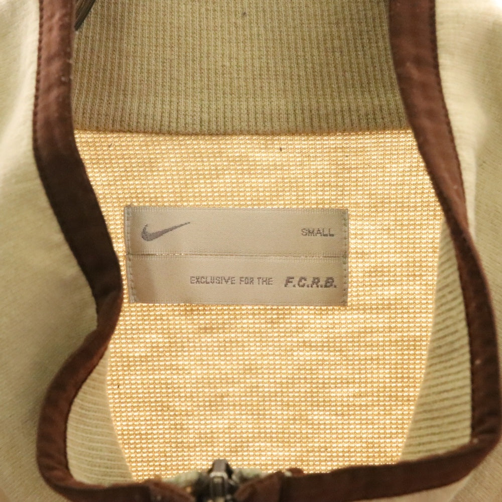F.C.R.B./F.C.Real Bristol/FCRB(エフシーアールビー/エフシーレアルブリストル) ×NIKE ナイキ 胸ロゴ ジップアップスウェットベスト ベージュ/ブラウン 190500