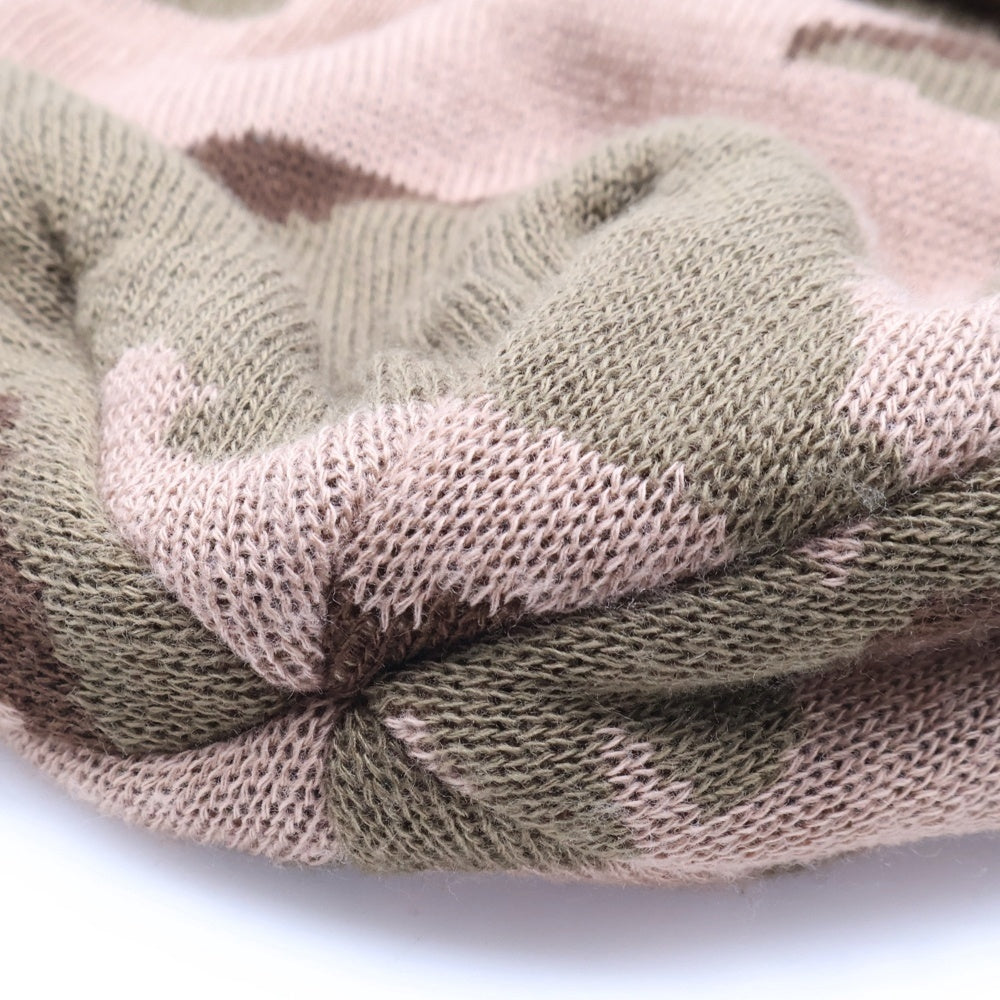 F.C.R.B./F.C.Real Bristol/FCRB(エフシーアールビー/エフシーレアルブリストル) カモフラ柄 ボックスロゴニットビーニー ニット帽 帽子 ベージュ FCRB-167067