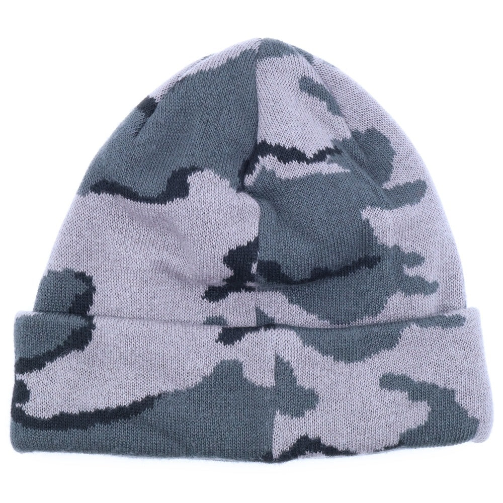 F.C.R.B./F.C.Real Bristol/FCRB(エフシーアールビー/エフシーレアルブリストル) カモフラ柄 ボックスロゴニットビーニー ニット帽 帽子 グレー FCRB-167067