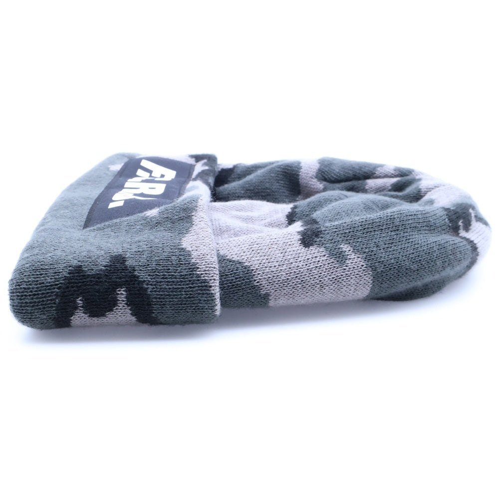 F.C.R.B./F.C.Real Bristol/FCRB(エフシーアールビー/エフシーレアルブリストル) カモフラ柄 ボックスロゴニットビーニー ニット帽 帽子 グレー FCRB-167067